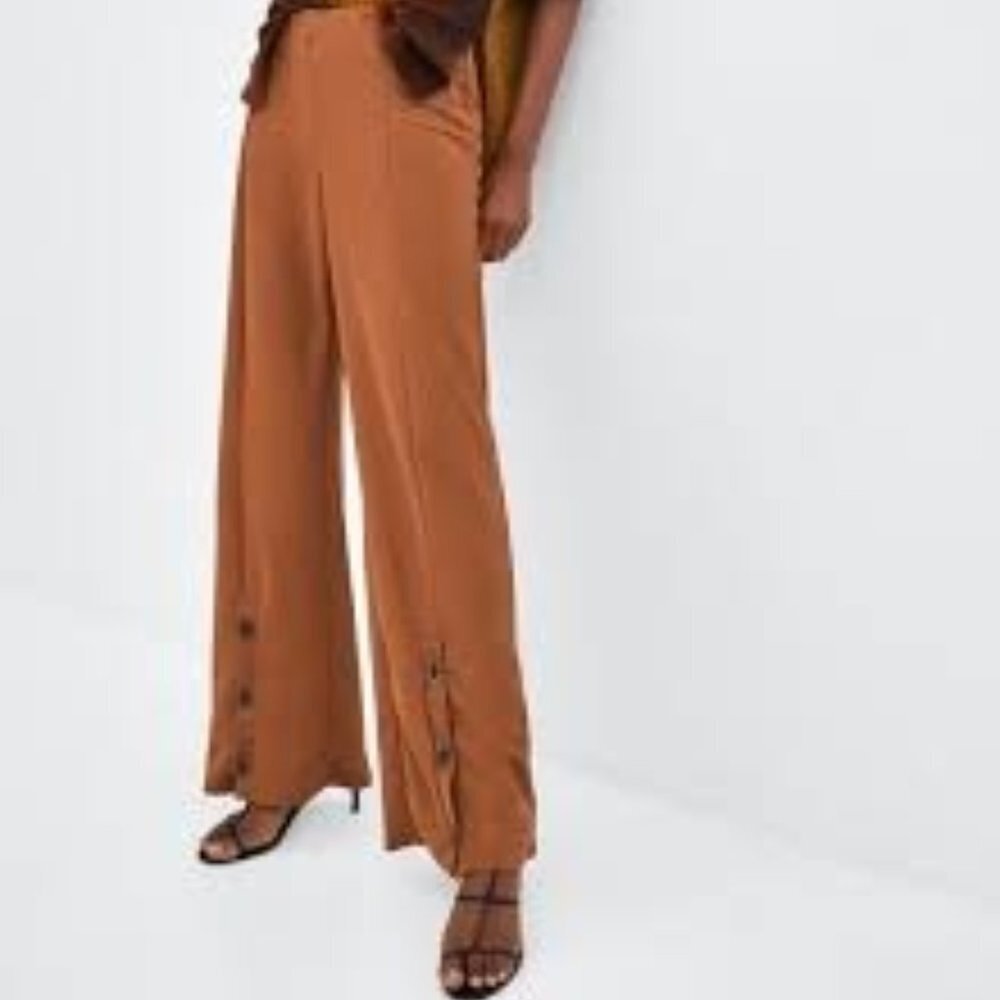 Zara Flowy High Waist Wide Leg‎ Pants